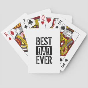 Best Dad Ever Simple Father's Day Gift Poker Cards