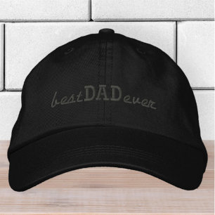 Best Dad Ever Simple Modern Typography Embroidered Baseball Cap