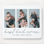 Best Dad Ever Simple Photo Collage Mouse Pad Best Dad Ever Simple Photo Collage Mouse Pad
