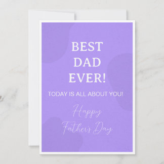 Best Dad Ever - Simple purple Father's Day Invitation