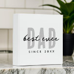 Best Dad Ever Since 20XX Modern Simple Preppy 3 Ring Binder<br><div class="desc">This simple and modern design is composed of san serif typography.</div>