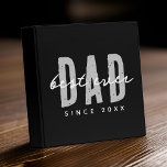 Best Dad Ever Since 20XX Modern Simple Preppy 3 Ring Binder<br><div class="desc">This simple and modern design is composed of san serif typography.</div>
