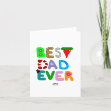 Best Dad Ever Small Vertical Greeting Card