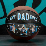 Best Dad Ever Sports Edgy Photo Star Father's Day Basketball<br><div class="desc">Celebrate the MVP in your life this Father’s Day with our "Best Dad Ever" custom photo basketball! This bold and personalized design features a sleek black grunge background accented with powerful star elements—perfect for honoring your all-star dad. The front panel proudly displays “Best Dad Ever” in dynamic lettering. Blue accents...</div>