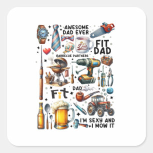 Best Dad Ever Square Sticker