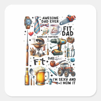 Best Dad Ever Square Sticker