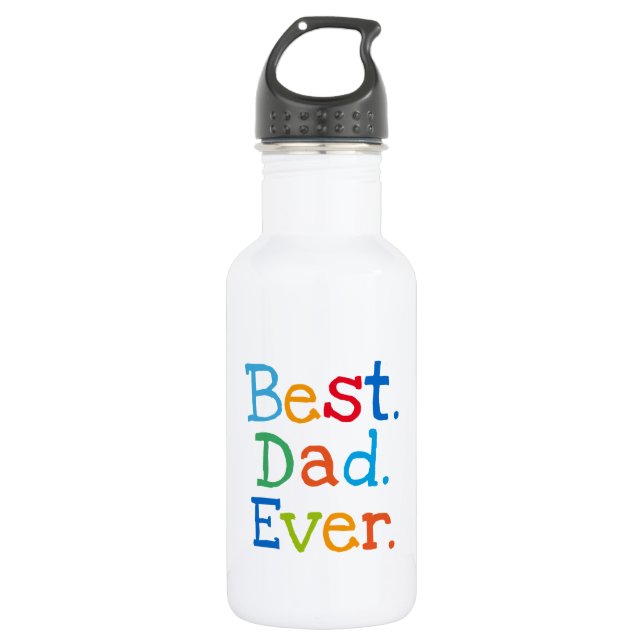 Best dad ever stainless steel water bottle (Front)
