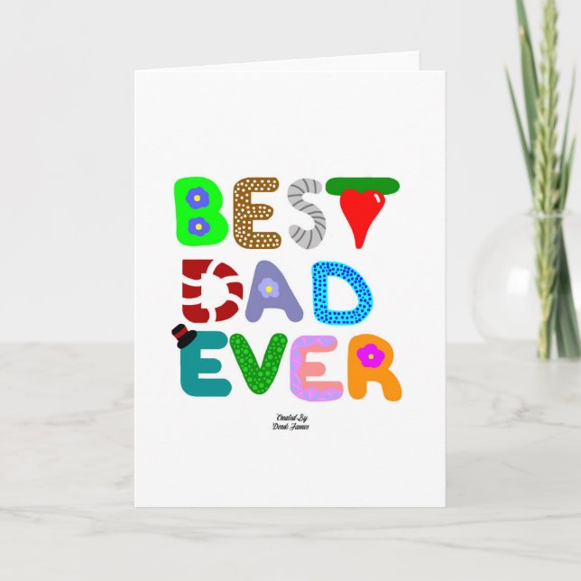Best Dad Ever Standard Vertical Greeting Card (Front)