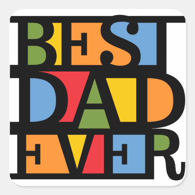 BEST DAD EVER stickers (Front)
