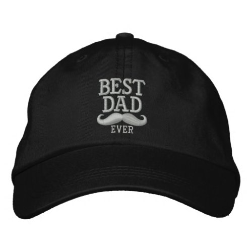 Best Dad Ever Super Dad Mustache Embroidery Embroidered Baseball Cap