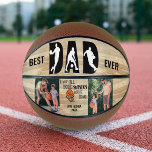 Best Dad Ever Swishes Come True 2 Photo Basketball<br><div class="desc">Best Dad Ever Basketball with 2 of your favorite photos. The design is lettered with "Best Dad Ever .. May all your swishes come true" and the template is ready for you to personalize with your custom text and 2 pictures which are displayed in vertical portrait format. The typography is...</div>