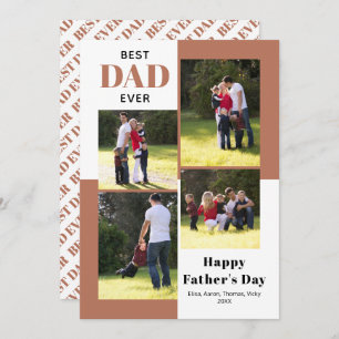 Best Dad Ever terracotta Father's Day photo card