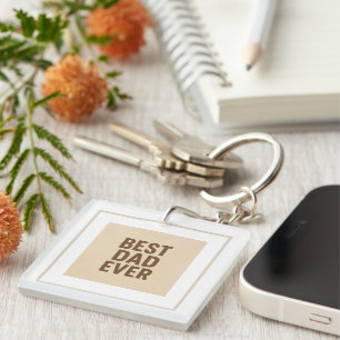 Best Dad Ever 🖤 – Thoughtful Gift for Fathers Day Keychain