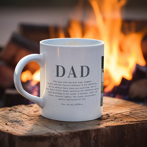 Best Dad Ever  Three Photo Collage  Coffee Mug