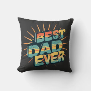 Best dad ever throw pillow