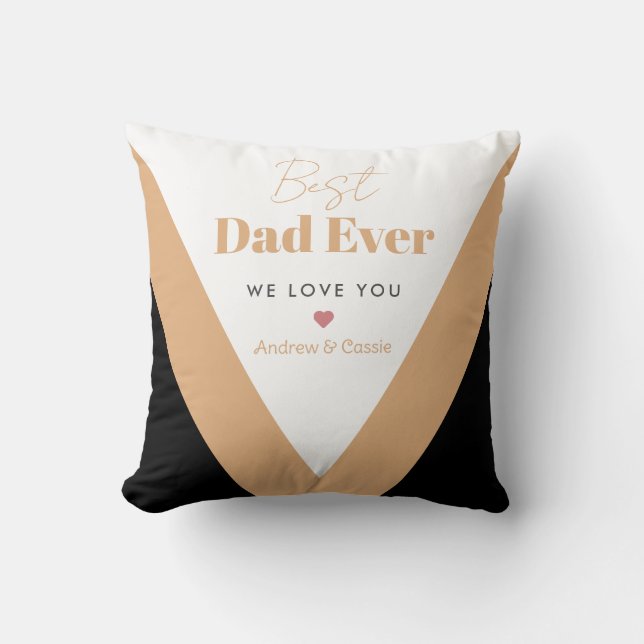 Best dad ever throw pillow (Front)