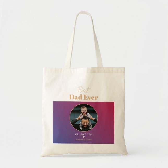 Best dad ever tote bag (Front)