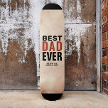 Best Dad Ever Trendy Watercolor Father`s Day Skateboard<br><div class="desc">Best Dad Ever Trendy Watercolor Father`s Day Skateboard. Blush orange watercolor background with the best dad ever text is in trendy typography. Customize the text.</div>