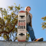 Best Dad Ever Trendy Watercolor Father`s Day Skateboard<br><div class="desc">Best Dad Ever Trendy Watercolor Father`s Day Skateboard. Blush orange watercolor background with the best dad ever text is in trendy typography. Customize the text.</div>
