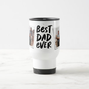 Best dad ever two-photo trendy black Father's Day Travel Mug