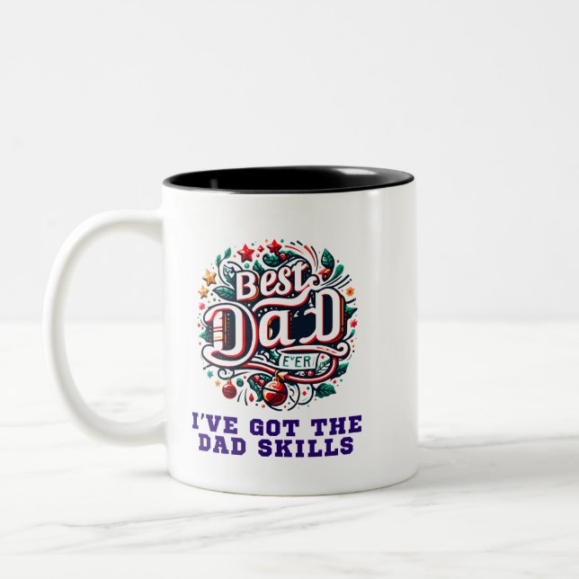 Best dad ever Two-Tone coffee mug (Left)