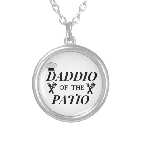 Best Dad Ever Typography Apron Silver Plated Necklace