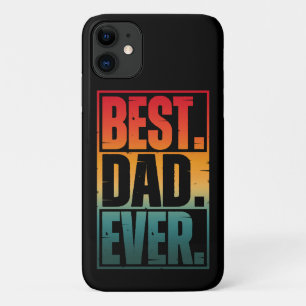 BEST DAD EVER TYPOGRAPHY iPhone 11 CASE