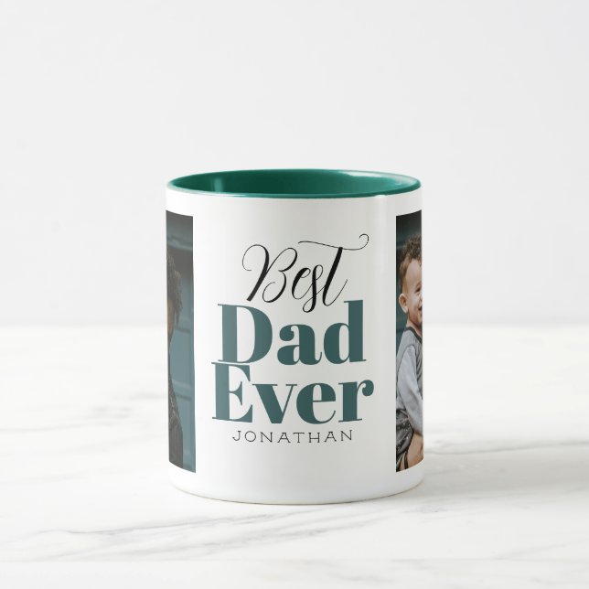 Best Dad Ever Typography Customized  Mug (Center)