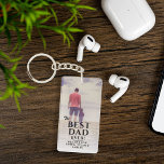 Best Dad Ever Typography Father`s Day Full Photo Keychain<br><div class="desc">Best Dad Ever Typography Father`s Day Full Photo keychain. The design has modern typography in black colors. Personalize with your names and add your photo. Great gift for a dad or a grandpa for Father`s Day,  birthday or Christmas.</div>