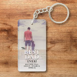 Best Dad Ever Typography Father`s Day Full Photo Keychain<br><div class="desc">Best Dad Ever Typography Father`s Day Full Photo keychain. The design has modern typography in black and white colors. Personalize with your names and add your photo. Great gift for a dad or a grandpa for Father`s Day,  birthday or Christmas.</div>