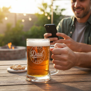 Best Dad Ever Typography Father's Day Birthday Stein