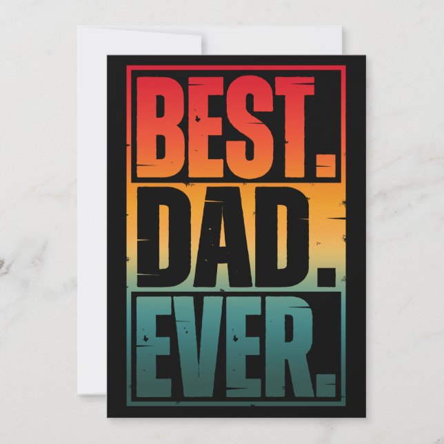 BEST DAD EVER TYPOGRAPHY   HOLIDAY CARD (Front)