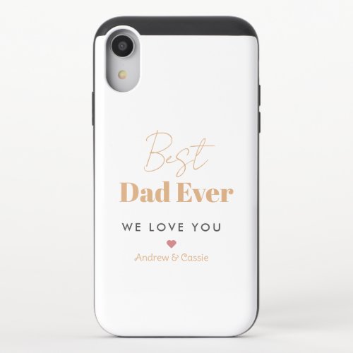 Best dad ever iPhone XR slider case