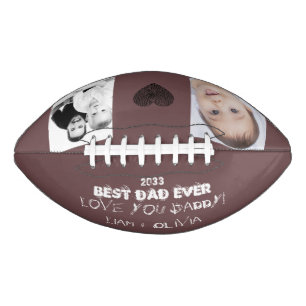 Best Dad Ever Unique Fun Photo Collage Football