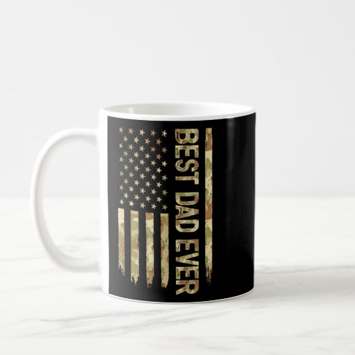 Best Dad Ever Us American Flag Camo Fathers Day 1 Coffee Mug