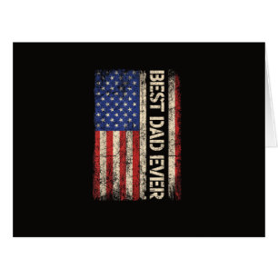 Best Dad Ever US American Flag Gifts for Father's Cards