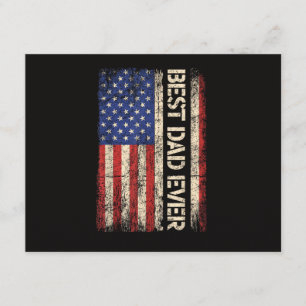 Best Dad Ever US American Flag Gifts for Father's Enclosure Card