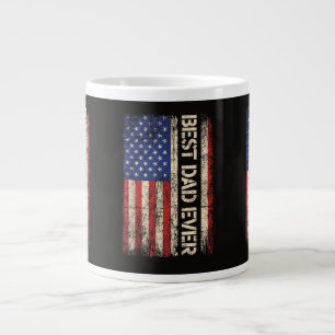 Best Dad Ever US American Flag Gifts for Father's Giant Coffee Mug