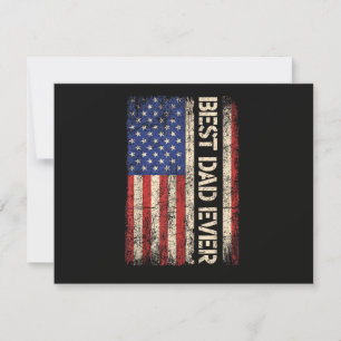 Best Dad Ever US American Flag Gifts for Father's Invitation