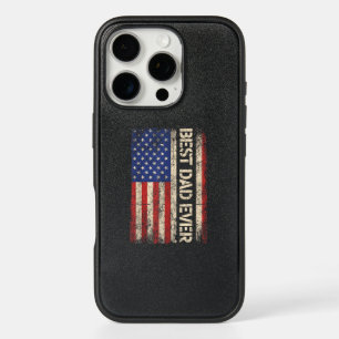 Best Dad Ever US American Flag Gifts for Father's iPhone 16 Pro Case