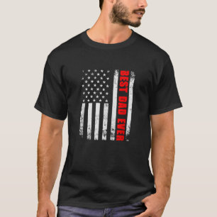 Best Dad Ever USA Flag American 1st Time Daddy Fat T-Shirt