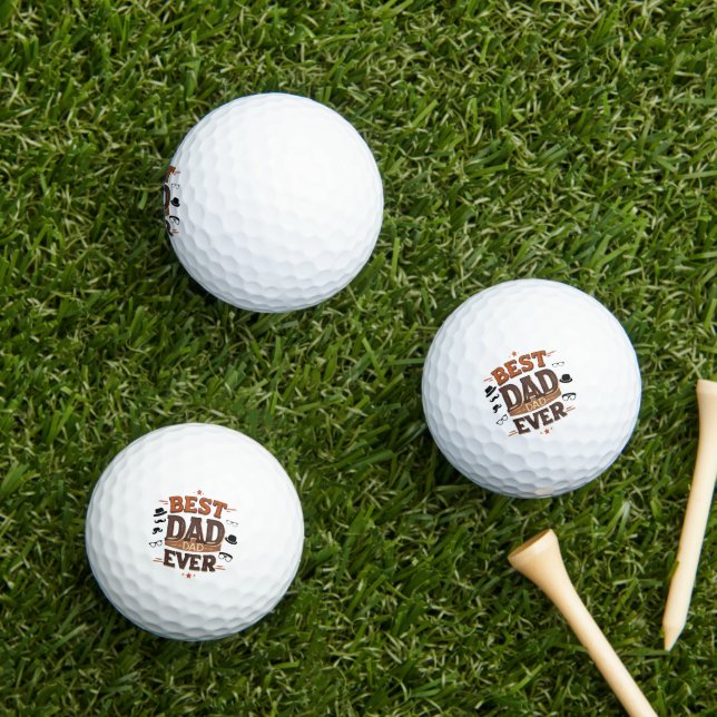 Best Dad Ever Value Golf Ball – Personalized Gift (Insitu Grass)