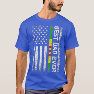 Best Dad Ever Vietnam Veteran US Flag For Father G T-Shirt
