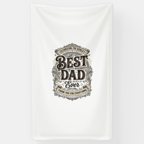 Best Dad Ever Vintage Engraving T-Shirt Design_1 Banner