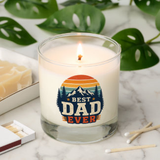 Best Dad Ever Vintage Mountain Candle