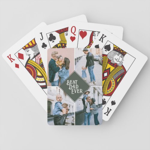 Best Dad Ever Vintage Photo Playing Cards