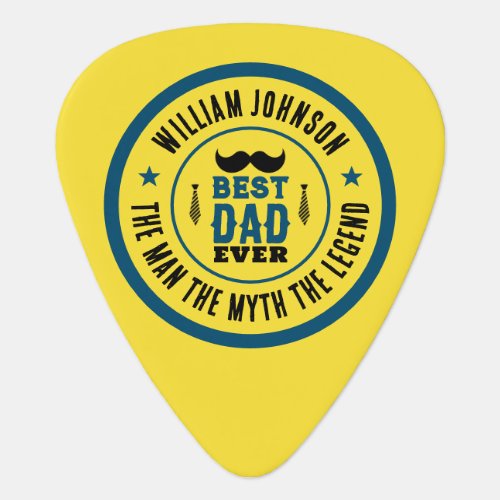 Best Dad Ever Vintage Western Country Fathers Day Guitar Pick