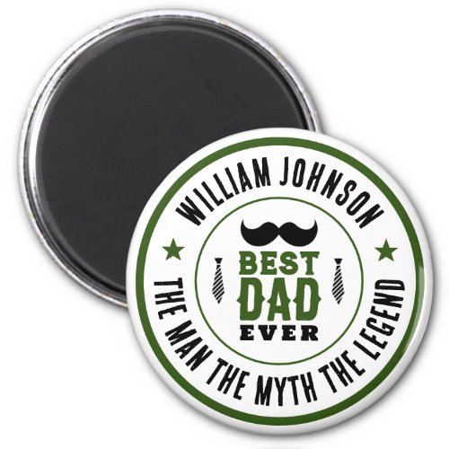Best Dad Ever Vintage Western Country Fathers Day Magnet