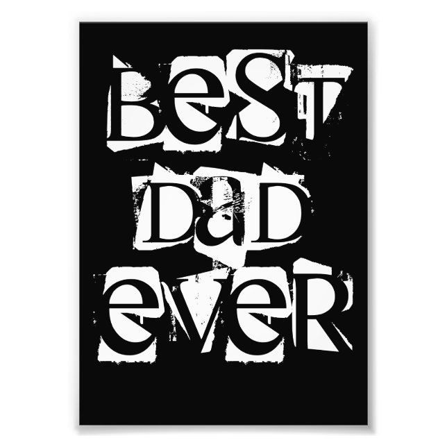 Best Dad Ever wall print 5x7 (Front)