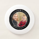 Best Dad Ever We Love You Photo Black Wham-O Frisbee<br><div class="desc">A simple and elegant gift for the new dad-Personalized keychain with daddy and baby photo and name.</div>